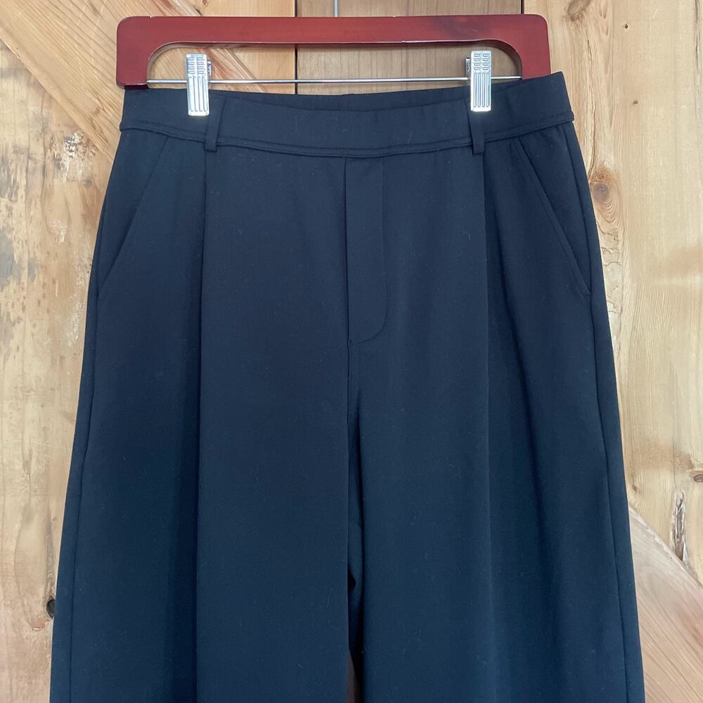 Halara Petite Pull On High Waisted Wide Leg Dress Pants Black Size M, Comfort - Picture 3 of 7